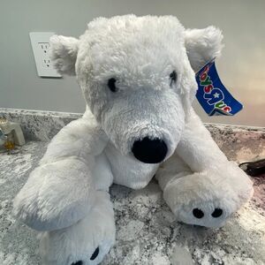 Toys R Us Exclusive Floppy Polar Bear Plush Stuffed Animal w/ Original Tag